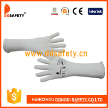 New Style Natural Long Cuff Cotton Work Glove